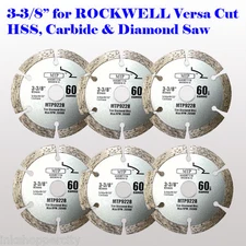6x 60G 3-3/8-inch Diamond Circular Saw Blade for ROCKWELL VersaCut RK3440K  Tile