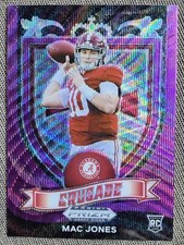2021 Prizm Draft Picks Mac Jones Crusade Purple Wave Prizm Football Card #170