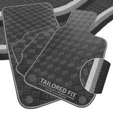 To fit Honda Civic Type R 3 Dr 2007-11 Checker Rubber Car Mats + Dual Trim [NC]