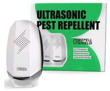 2 Pack Ultrasonic Pest Repeller Plug-In UK - Mouse Mice Rat Spider - Indoor Use