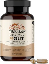 TERRA ORIGIN Healthy Gut Capsules with Immunity Boost | 90 Capsules | Non GMO, G