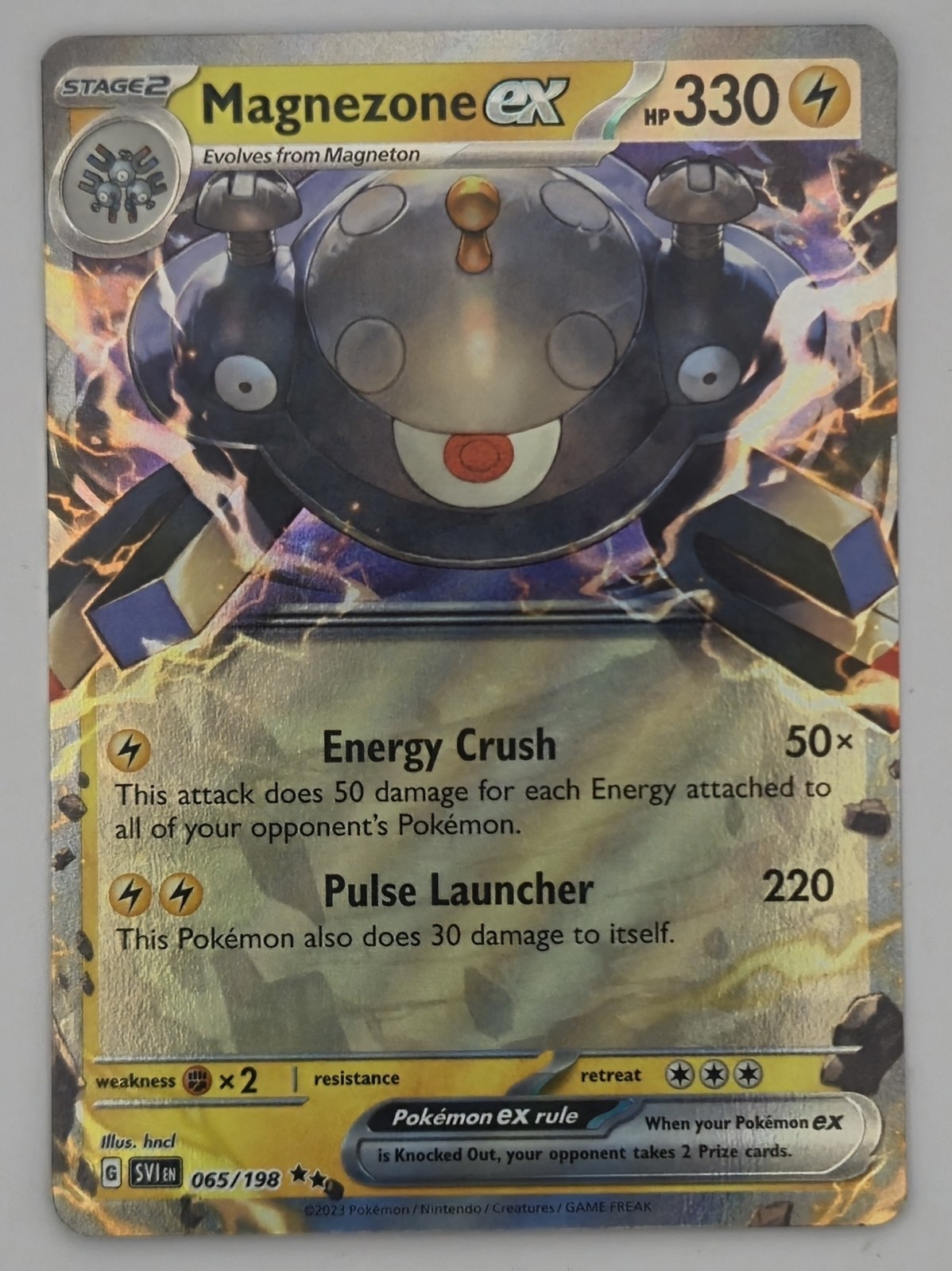 Magnezone EX 065/198 Double Black Star Rare Scarlet & Violet Base Pokemon TCG NM