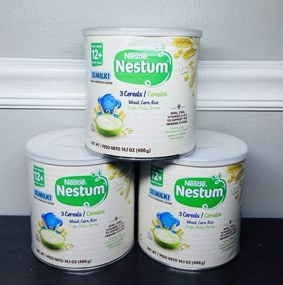 3 X Nestle Nestum Infant Cereal Wheat Honey 10.6 Ounce Nutritional Baby Food-