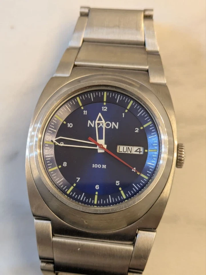 Nixon Don Blue Sunray Automatic Analog Watch A3581258 Stainless Steel Case - Image 3 of 4