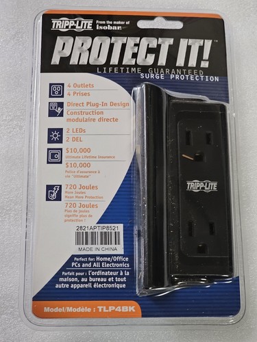 Nowy Tripp Lite Protect It! Bezpośredni montaż ścienny / tłumik przepięciowy wtyczki, 4 gniazda - Zdjęcie 1 z 4