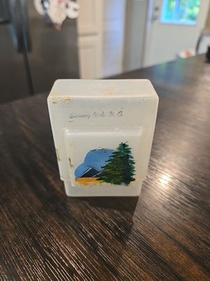 Vintage Cigarette Case Clear Bloeing Rock North Carolina Tree Camping