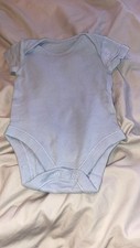 Baby Boy Blue Shortsleeve Vests 0-3 Months. F&F