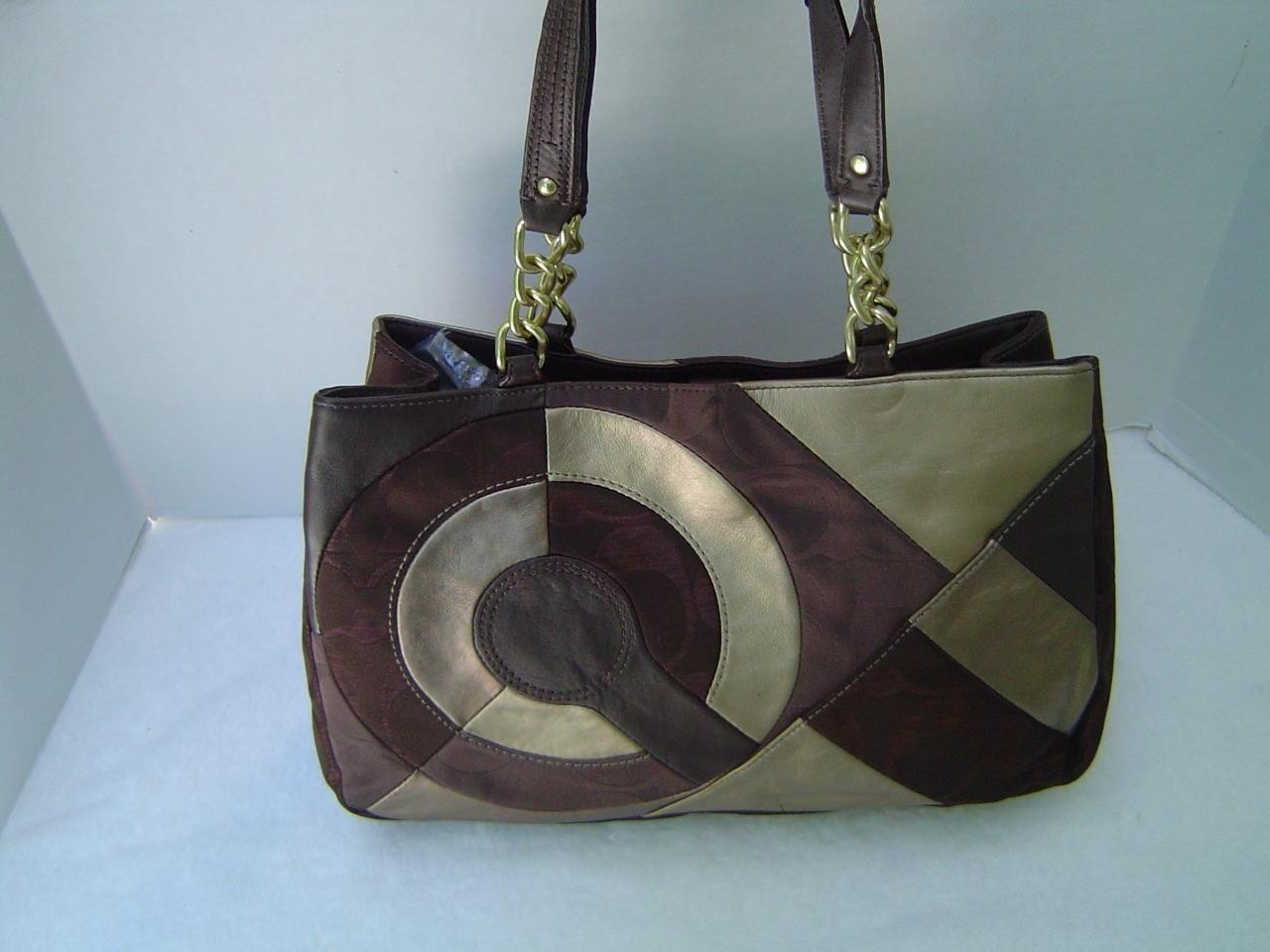 AUTHENTIC COACH CHOCOLATE INLAID PATCHWORK TOTE #… - image 4