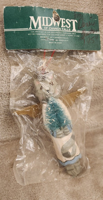 Midwest of Cannon Falls New Cat Angel Totem Wood Ornament Christmas Tree Holiday