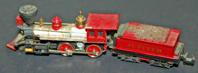 Vintage Mini Figurine Toy Steam Locomotive Train Set - Jupiter with Coal Tender