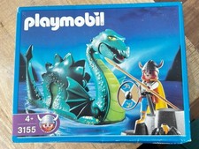 Vintage Playmobil 3155 Wikinger und Nessie Seeungeheuer / Schlange 2001 Neu in OVP  