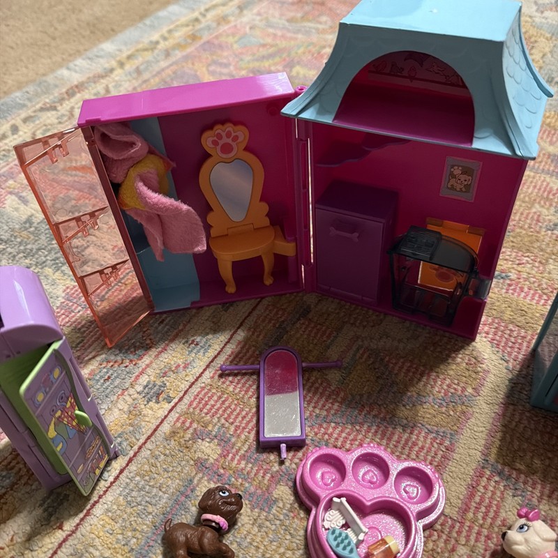 2000s Polly Pocket Happenin’ Pet Salon Pets Dolls  accessories lot BIG