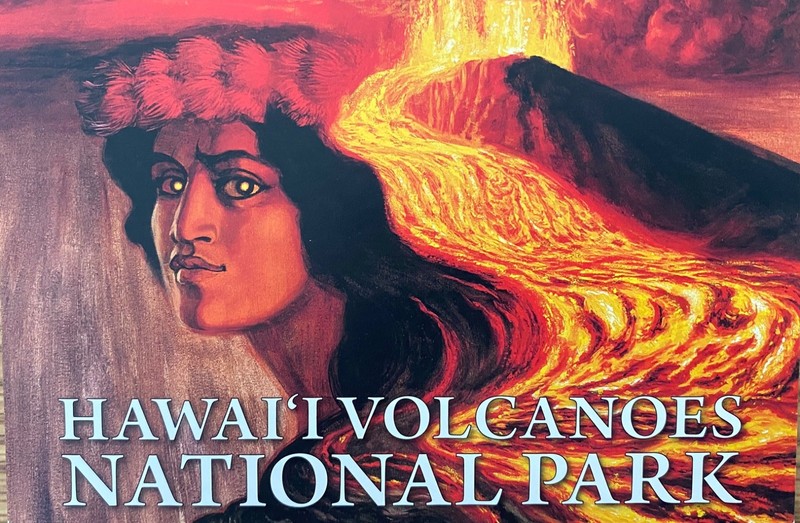 Postcard GODDESS  PELE  - Hawai'i Volcanoes National Park  - HERB KAWAINUI KANE