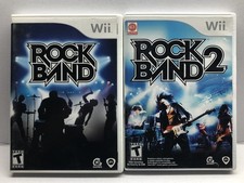 Rock Band 1 And Rock Band 2 (Nintendo Wii) Clean & Tested Working - Free Ship