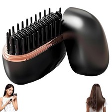 Rechargeable Wireless Portable Hair Straightener Brush 3-Speed Temperature