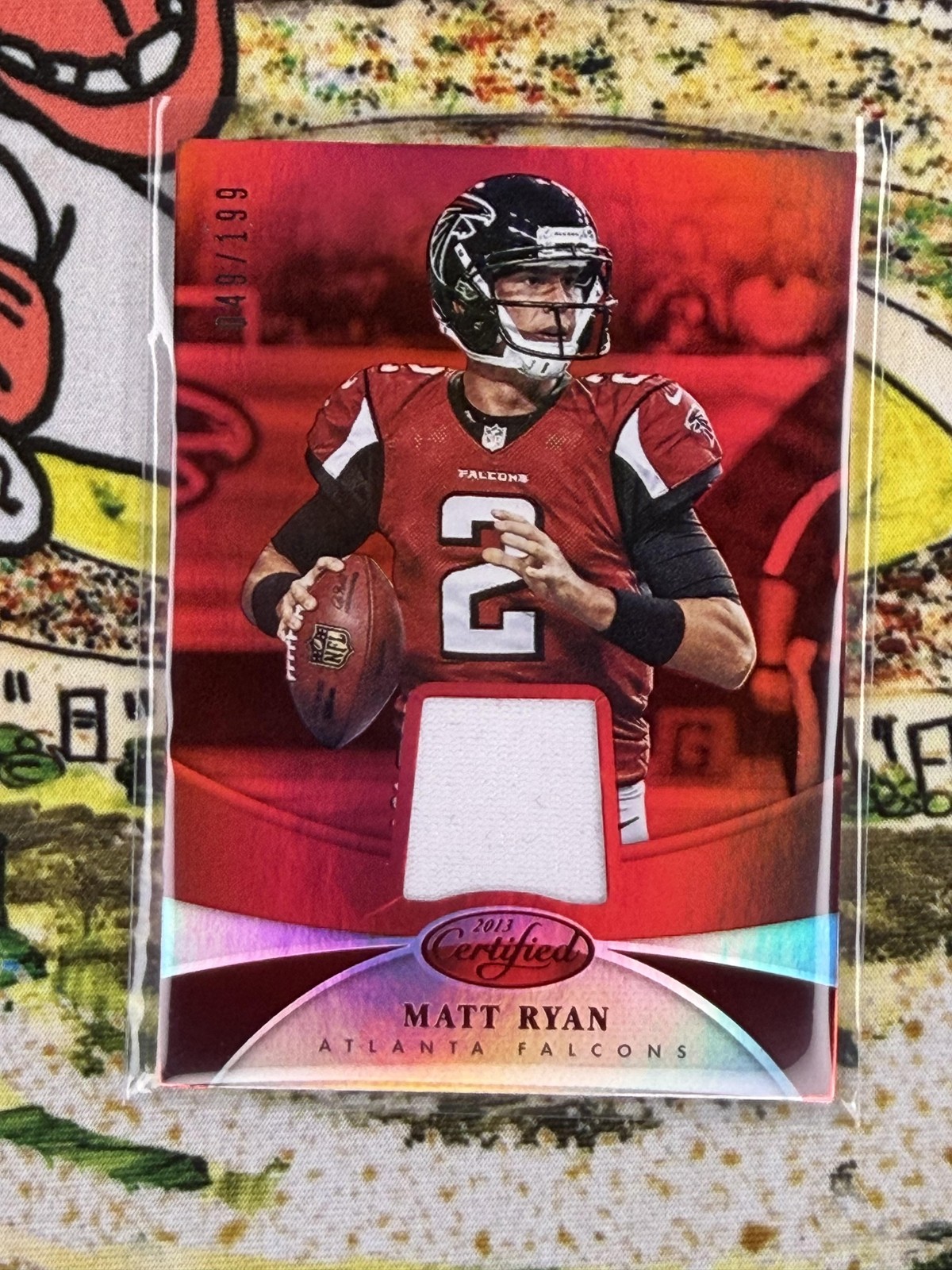 2013 Panini Certified #65 Matt Ryan Mirror Red Materials #/199 Game WORN