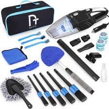 17Pcs Car Detailing Kit, Car Cleaning Kit with High Power Handheld Vacuum, Detai