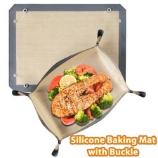 Silicone Baking Mat Snap Corner Non Stick Oven Liner Leakproof Reusable Tray