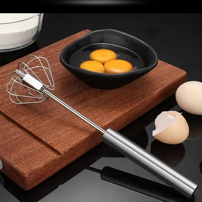 #ad Stainless Steel Egg Whisk Wand Semi Automatic Whipping Baking Cream Stirring $3.99