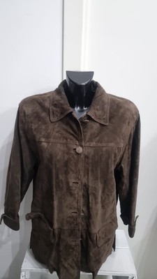 Jacke Mantel Frau Braunes Leder Größe 42 Cod. AN214