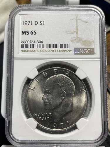 1971-D $1 Eisenhower Dollar NGC MS65  6800261-304