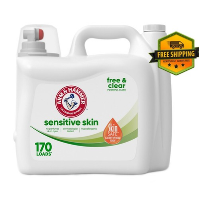 #ad #ad ARM amp; HAMMER Sensitive Skin Liquid Laundry Detergent 170 oz Free amp; Clear $17.83