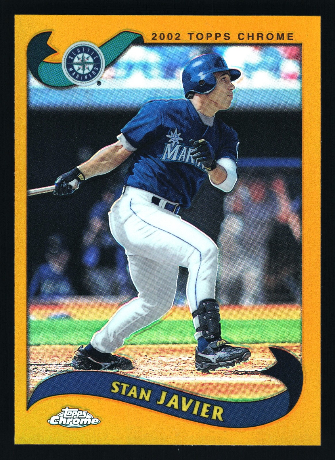 Stan Javier Seattle Mariners 2002 Topps Chrome Gold Refractor #106