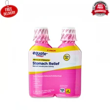 Equate Upset Stomach Relief Bismuth Liquid, Regular Strength, 16 fl oz, 2 Pack