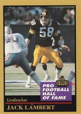 Jack Lambert Pittsburgh Steelers HOF Enor 79 Football Card 1991 Kent State