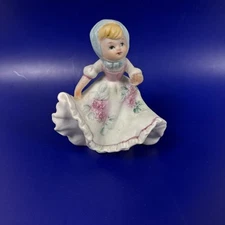 Vintage UCAGCO Japan Ceramics Little Girl In Blue Bonnet MCM