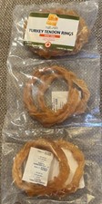 Ultra Chewy Turkey Tendon Rings for Dogs - Premium All-Natural Tendons 6 Pack