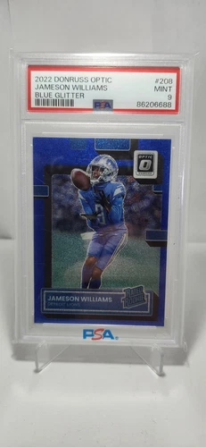 2022 Panini Donruss Optic - Rated Rookie Jameson Williams SSP Blue Glitter