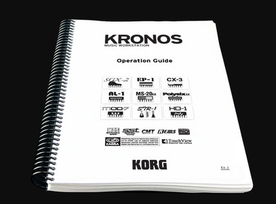 KORG Kronos Operation Guide Manual:  ((2025.04.10))  301 Pages, Full Color, Coil