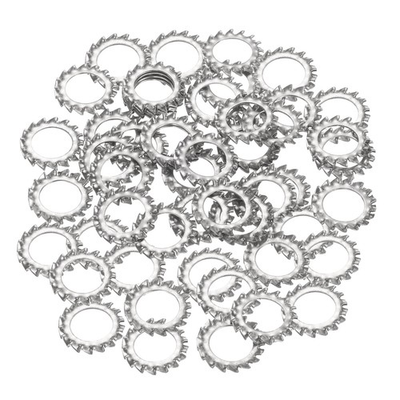 #ad 50Pcs Locking Washer M12 304 Stainless Steel External Tooth Washer Silver $18.16