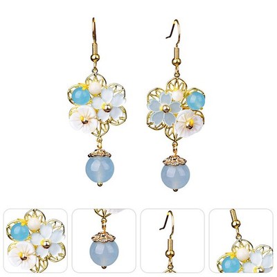 Chinesischer Ohrschmuck Ohrringe Tropfen Blumen-Ohrringe Für Damen Baumeln