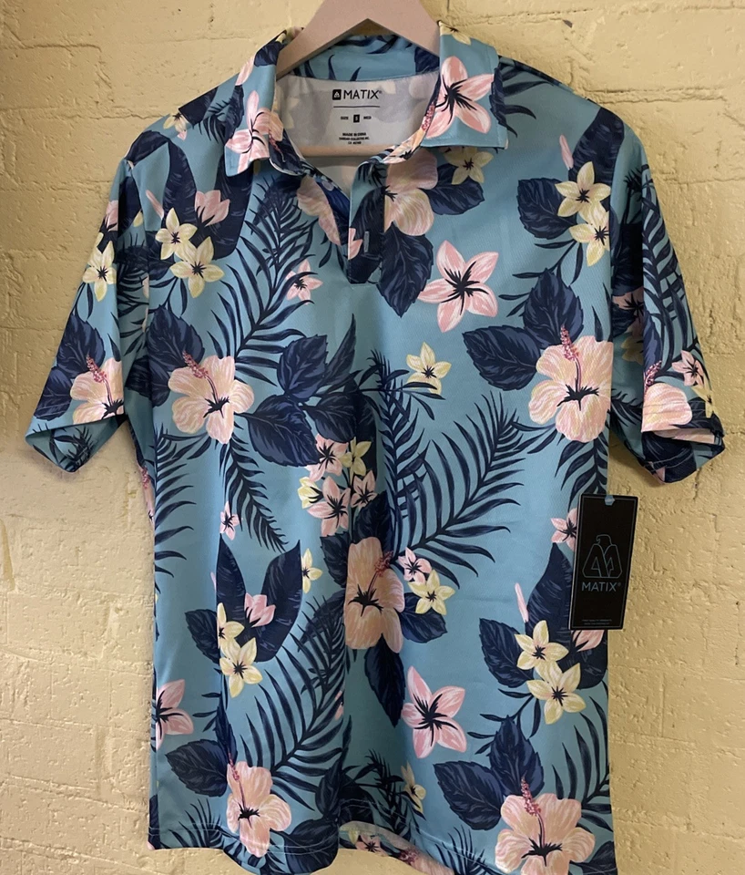 MATIX Mens Tropical Hawaiian Short Sleeve Button-Up Shirt Size Small NWT - Image 3 of 4