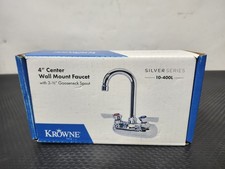 Krowne Silver Series 4" Center Wall Mount Faucet 3-1/2" Gooseneck Spout 10-400L
