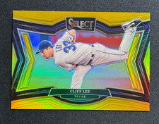2025 Panini Select #222 CLIFF LEE Diamond Level RANGERS GOLD Prizm 06/10