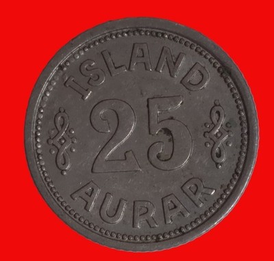 Iceland - 1940 25 Aurar - KM#2 - Christian X - Copper/Nickel