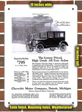 Metal Sign - 1924 Chevrolet Superior Sedan - 10x14 Inches