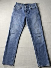 7 For All Mankind Women  s Josefina Boyfriend Jeans Blue Button Fly 27
