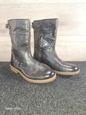 Women's Size UK 6½ Levi's Leather Mid Calf Boots Vgc