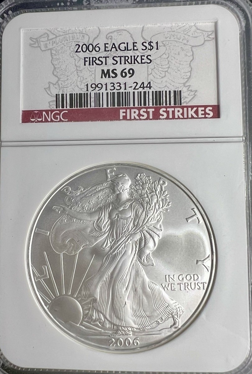 2006 American Silver Eagle $1 NGC MS69 First Strike 1 oz Silver