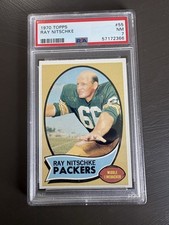 1970 Topps - Ray Nitschke #55 - Green Bay Packers - HOF - PSA 7 NM !!