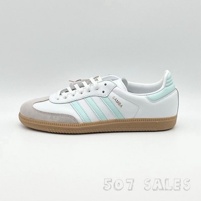 Adidas Samba OG J Cloud White Semi Flash Aqua Gum JP5481 - Size 6.5