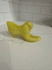 Possibly Fenton Cat Head Shoe Glass GLOWS ORANGE