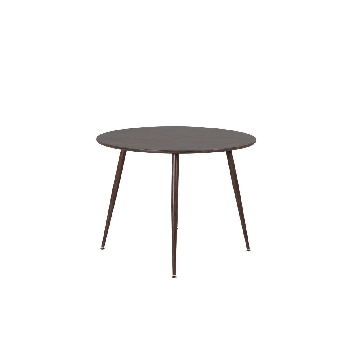 Table à manger ronde gain de place Plaza noyer 100cm pour bistrot