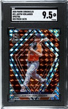 2020 Panini Chronicles #21 Justin Verlander Spectra SGC 9.5 Mint+ Red Prizm /25