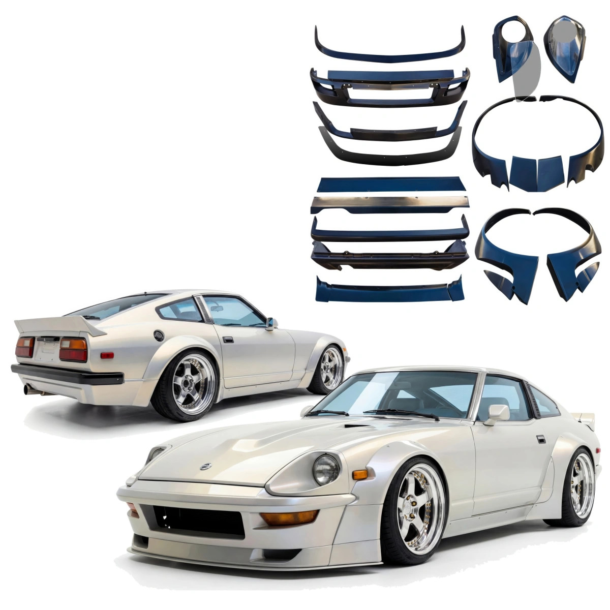 ぶーす VSaero FRP TKYO Wide Body Kit w Wing (S130) 2 Seater for 280ZX