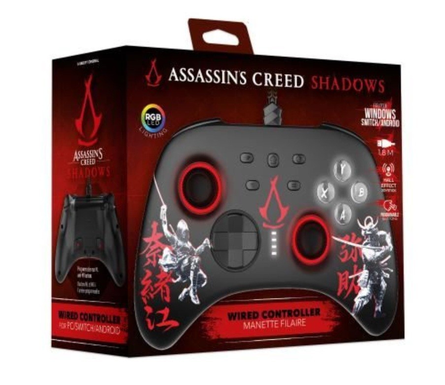 Manette Assassin's Creed Shadows PC et Switch avec sticks analogiques haute précision